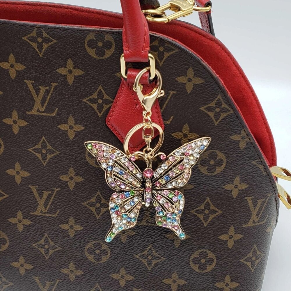 Authentic Louis Vuitton Lock & Key with unbranded Butterfly Bagcharm - Picture 3 of 9